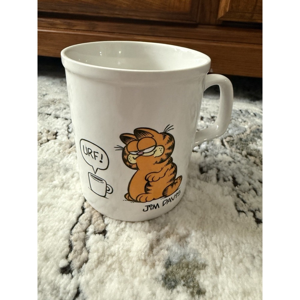 Vintage Garfield Mug URF Cup I Like My Coffee To Sit Up And Bark 1981 Jim Davis